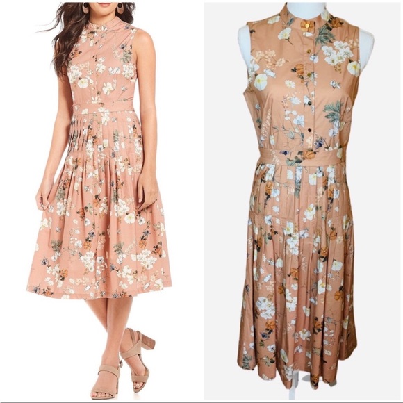 Antonio Melani Meadows Floral Midi Dress Size 4 - Picture 1 of 10